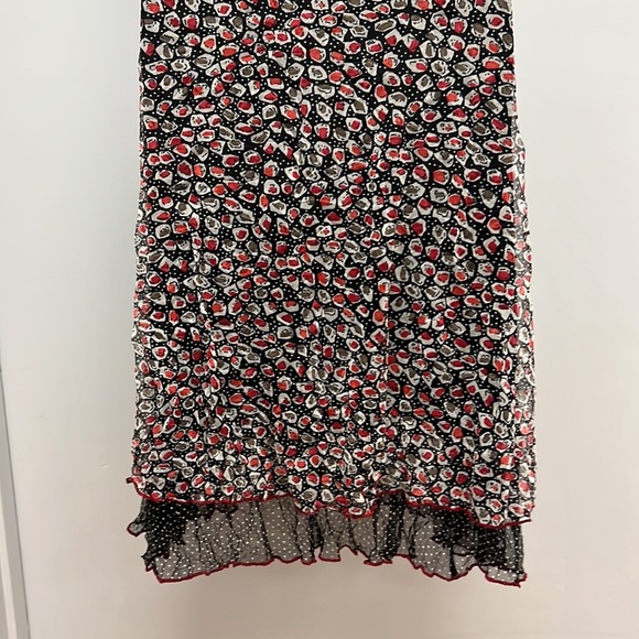 Tango Mango Tiered Netted Midi Dress Size Small - Picture 5 of 8